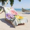 Oversized Floral Beach Towel, Soft Microfiber Quick Dry Watercolor Peony Print Bath Towel, Large Beach Blanket for Pool & Travel