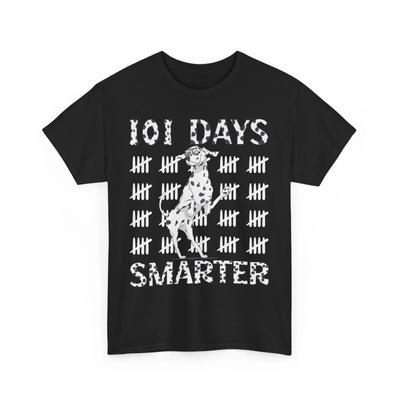 About 101 Days of School Dog T-Shirt – Funny Puppy Paw Print Tee for Dog Owners