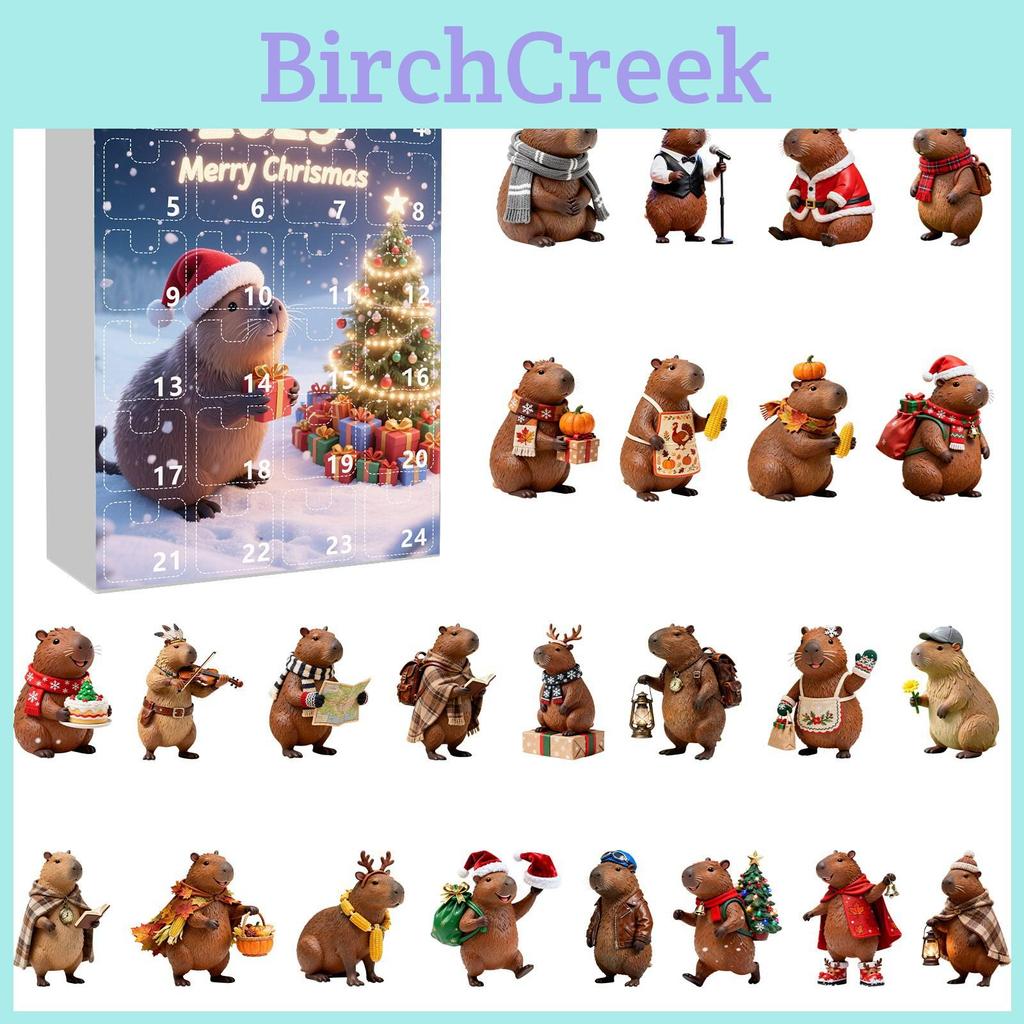 Christmas Marmot Themed Flat Pendant Calendar With Acrylic Components For Festive Decoration