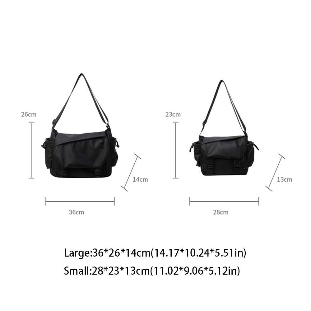 Solid Color Nylon Crossbody Bag Oxford Cloth Large Capacity Messenger Bag Waterproof Multifunctional Short Distance Travel Bag