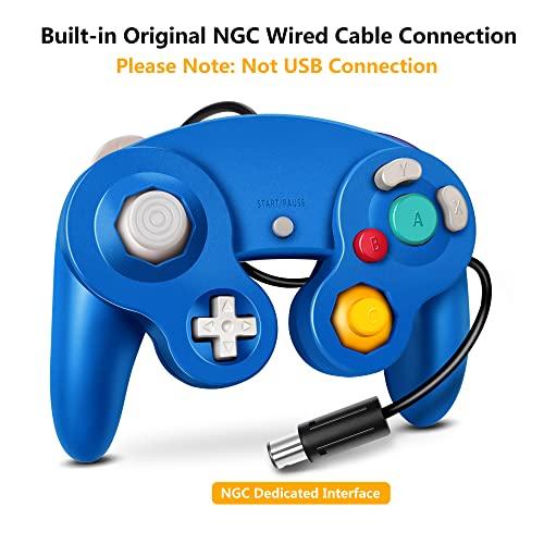 Controle FIOTOK GameCube, Controle Clássico com Fio para Wii Nintendo Gamecube (Vermelho azul)