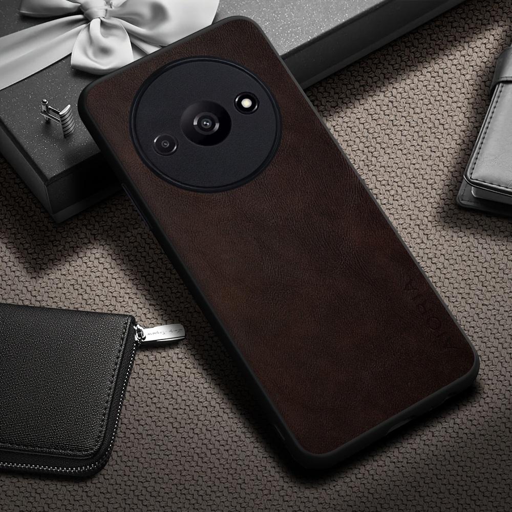 Phone Case: Luxury Retro Synthetic Leather Phone Case for Xiaomi Redmi A7 Pro A5 A3 4G Matte Soft Bumper Hard Back Cover Fashion Protective Case