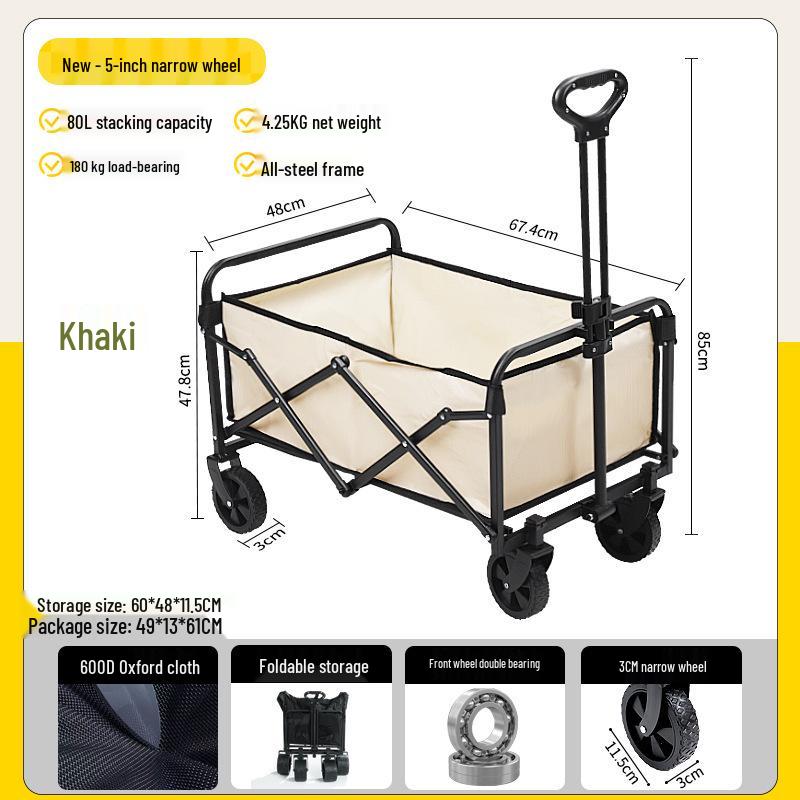 Portable Folding Trolley for Camping and Travel