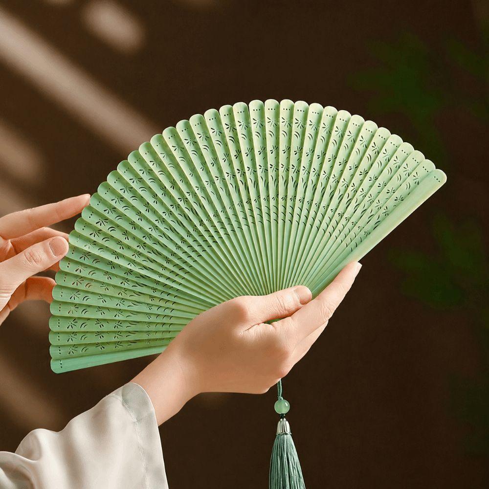 Portable Retro Hand Fan Elegant Classical Folding Fan Chinese Style Folding Bamboo Fan Home Decor