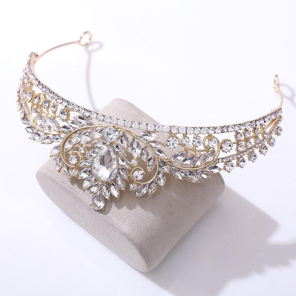 2026 Alloy Crystal Bridal Jewelry Crown, European Wedding Ball Performance Accessories Crown