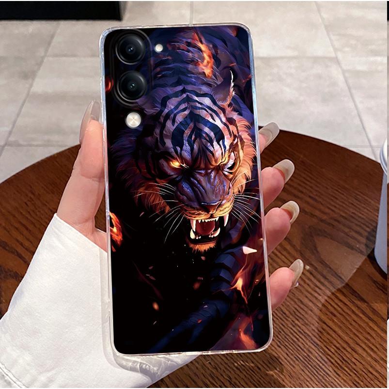 For Vivo Y04s Case Clear Luxury Cute Love Heart Rabbit Funny Pattern TPU Soft Silicone Phone Case For VivoY04s Y 04s Back Cover