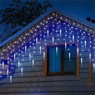 EU Plug Christmas Snowflake LED String Light Fairy Light New Year 2025 Indoor Outdoor Curtain Light String Party Holiday Decor