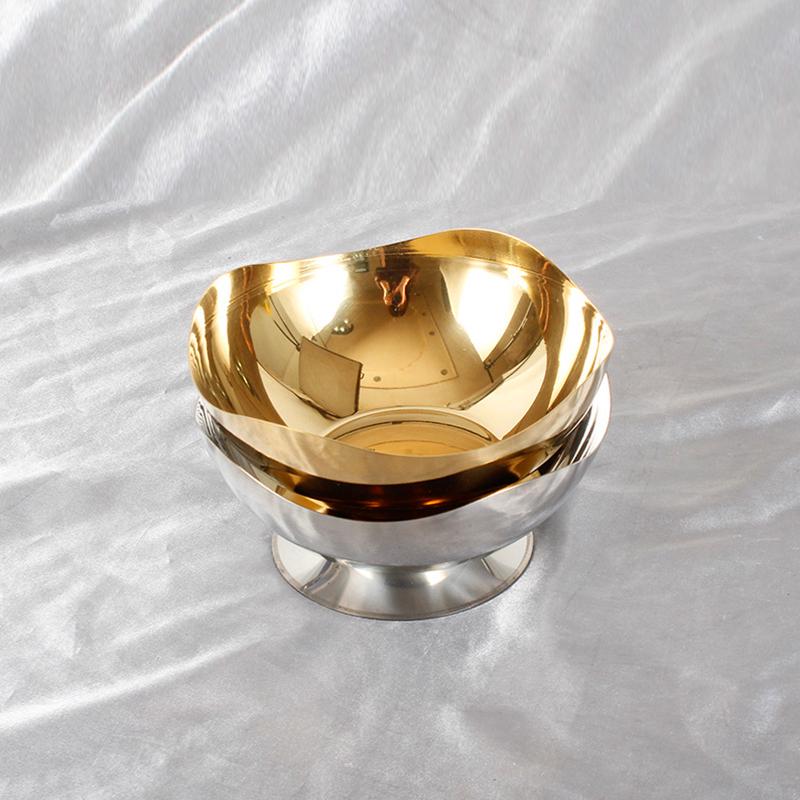 Nerezová ocel 304 Vysoký design na nožce Kreativní dezertní pohár Odolná miska na zmrzlinu Miska na ovoce Bar Domácí doplňky