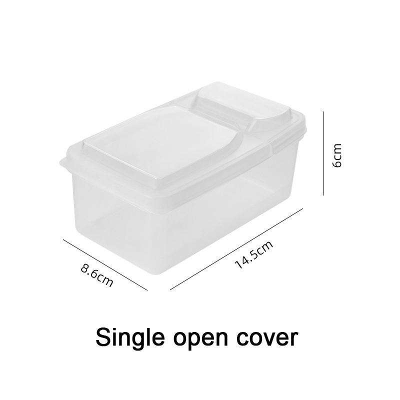

Double Compartment With Lid Food Dried Fruit Kitchen seasonings Sealing Jar Multifunctional Kitchen Refrigerator Storage Jar 1PC