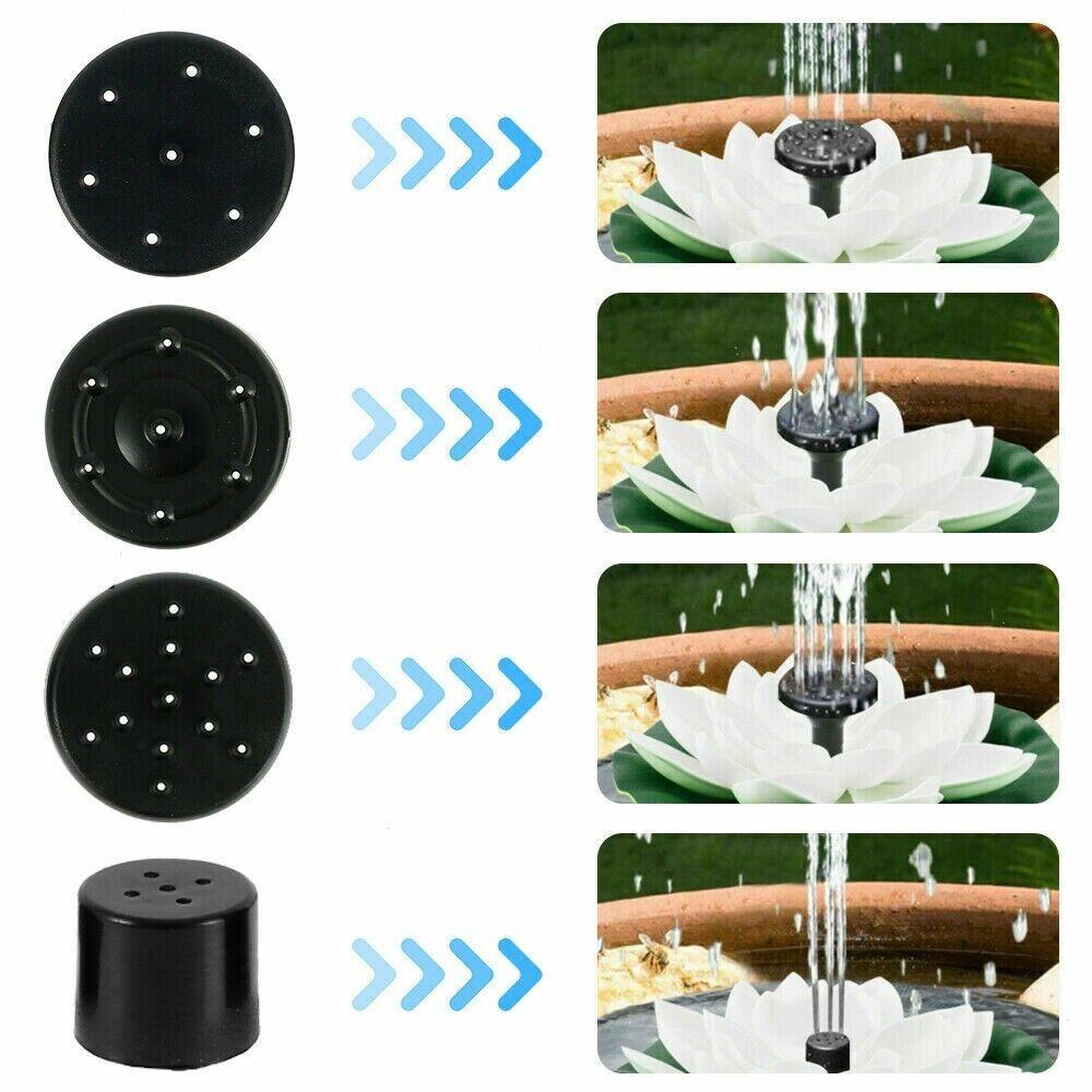 Lotus  Solar Power Panel Kit Solar Water Fountain Pond Decoration Waterfall Fountain Outdoor Bird Bath Solar Powered Floating Garden Fountain
