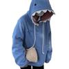 Autumn Winter Funny Shark Patchwork Hoodies Men and Women Kawaii Sweatshirt Fashion Casual Pullover School Oversized Clothes