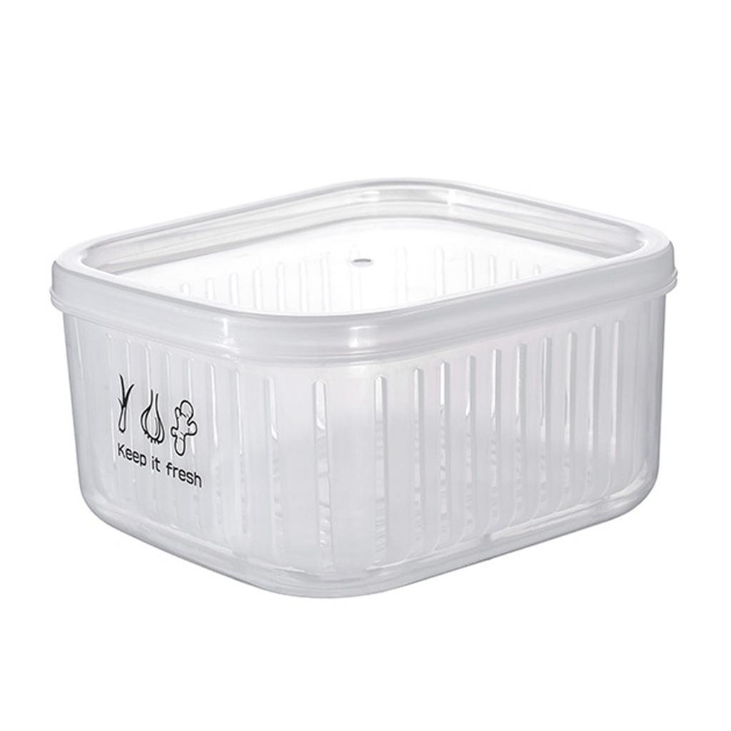 Food Storage Box Double Layer Multipurpose Chopped Green Onion Ginger Garlic Transparent Container