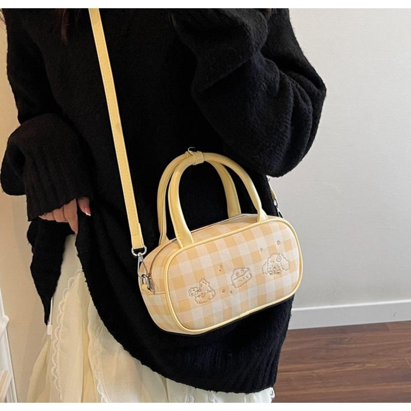 Popular Portable Small Bag Women's New Fashion Plaid Shoulder Bag To Work Commuting Casual Messenger Bag