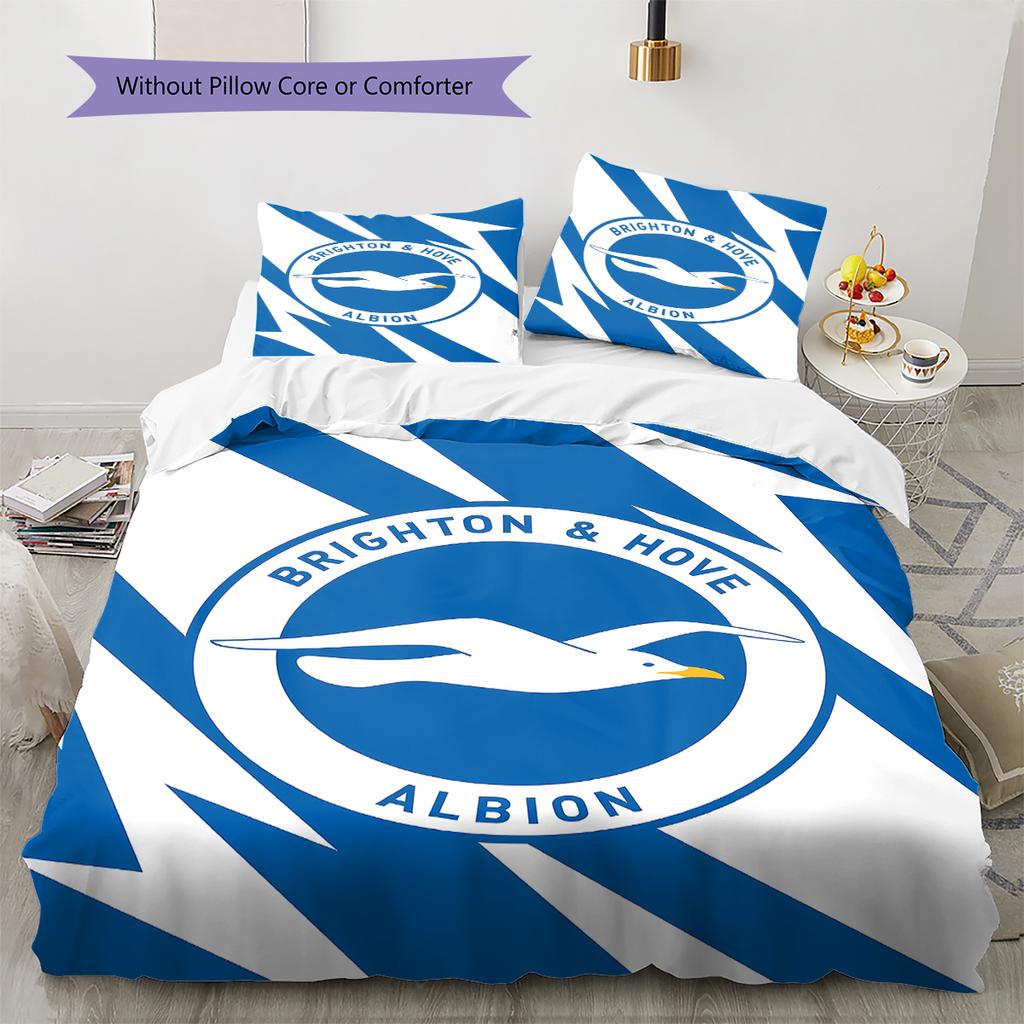 Brighton Pattern Bedding,Quilt Set Quilt Cover Pillowcase Home Birthday Gift (1 * Duvet Cover + 2 * Pillowcase, Without Core)
