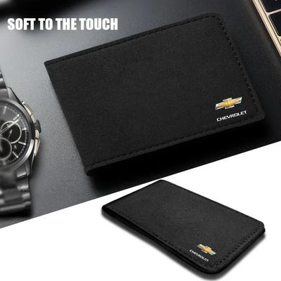 OPHJL1 Leather Wallet ID Card Holder Case 2021 Fashion Bag Purse Car Accessory for Cruze Spark Captiva Onix Regal Excelle GL8