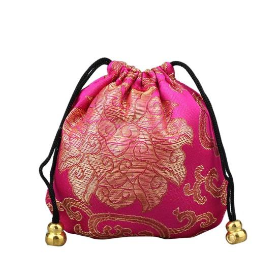 Φωτεινό χρώμα Κινέζικη Good Lucky Bag Θήκη δώρου Auspicious Cloud Design Storage