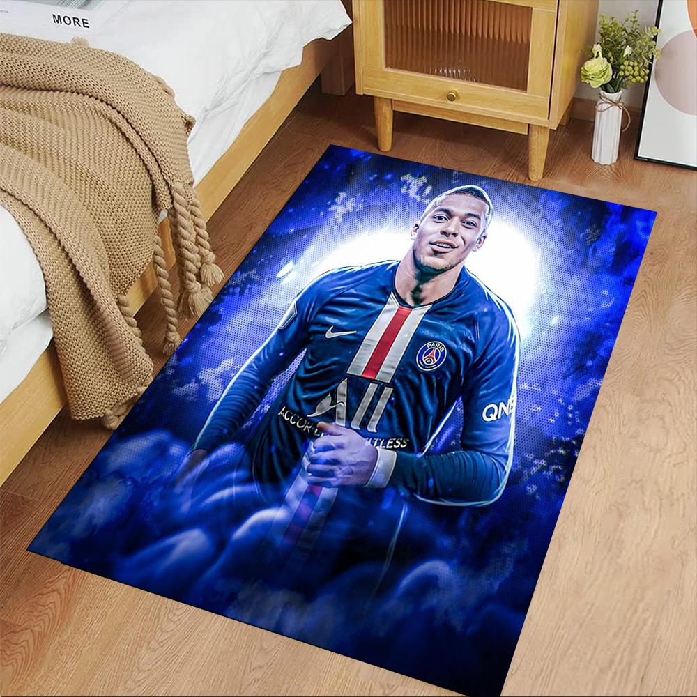 Star Player Kylian Mbappé Carpet Suitable for Game Room Decorate room Kitchen Dormitory Anti-slip Rug Decorate Offices