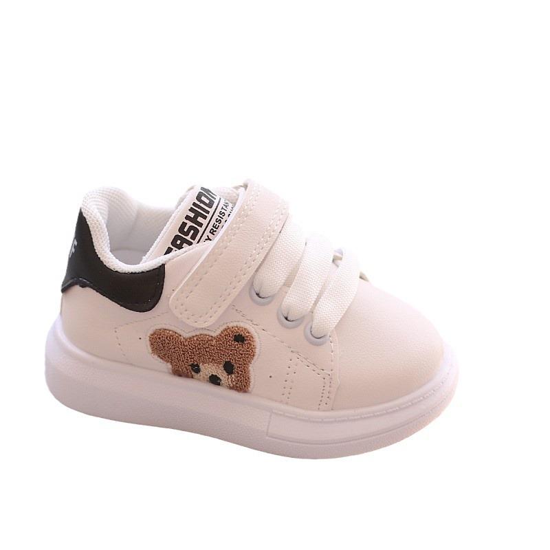 Children's Shoes, Children's Sports Shoes, Baby Casual and Fashionable Sneakers, Girls' Soft-soled White Sneakers
