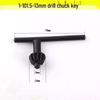 Electric Drill Power Tool Accessory: Hand-Tightened Locking Chuck with Round & Square Shank Compatibility