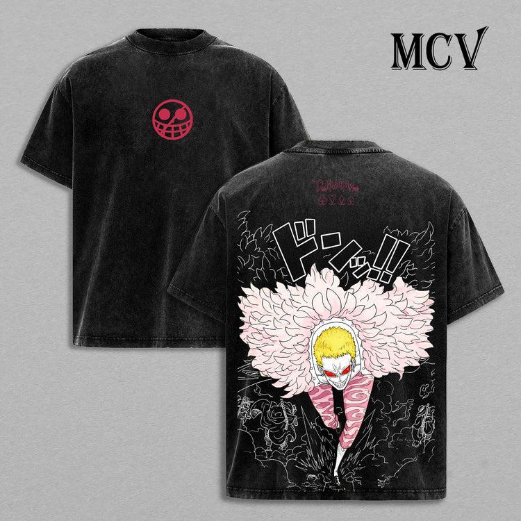 One Piece Anime Men's Women's Vintage Washed Oversized T-shirt Hip Hop Streetwear Y2k Harajuku Cotton Short Sleeve High Quality Female Male Clothing