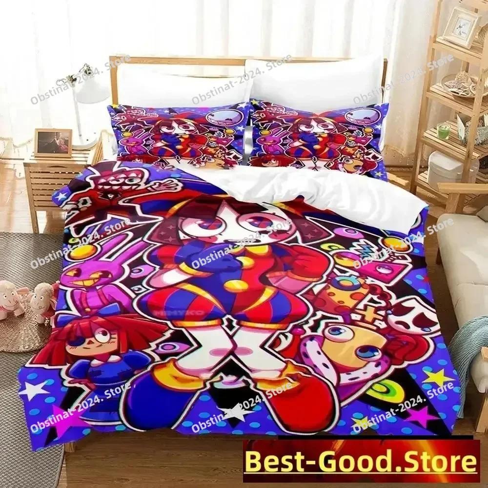 3D Erstaunliches Cartoon Digitaler Zirkus Bettwäsche Set Bettbezug Voll Queen King Größe Kissenbezug Bedruckt Erwachsener Kind Schlafzimmer Einzel Doppel