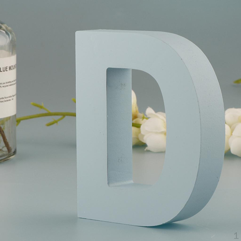 DIY Wooden House Decoration Wood Letter 26 English Alphabet Number Wedding Crafts D