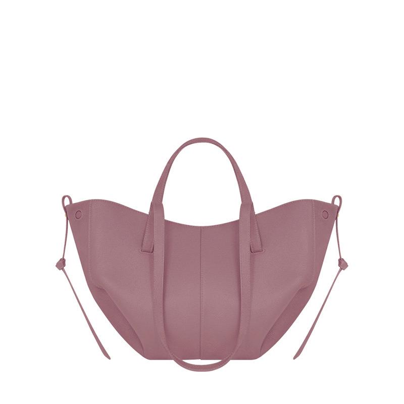 Genuine Polene Women's Large Cowhide Tote with Pleated Design – Shoulder and Underarm Fashion Bag.