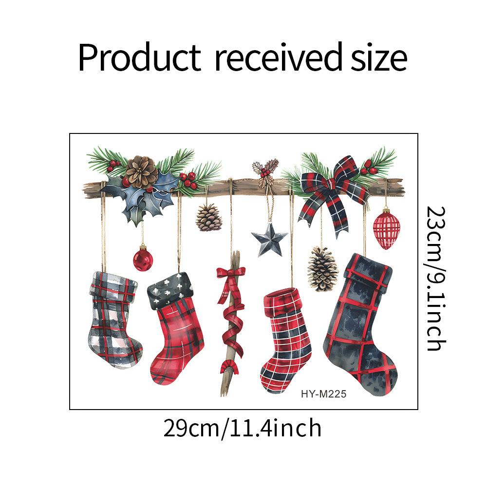 

1pc Christmas Toilet Decoration - Self-Adhesive Bathroom Wallpaper-like Stickers with Red & Green Holiday Decorations
