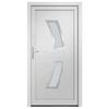 VidaXL Porte d'entrée Blanc 108x208 cm PVC 3187925