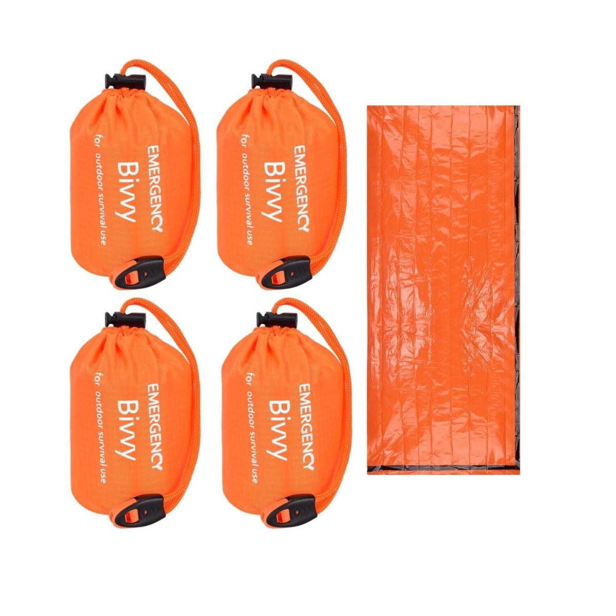 Emergency Sleeping Bag Portable Survival Blanket Pe Aluminum Film Bivy Sack Warm Windproof Waterproof For Camping Hiking Outdoor