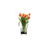 DARENYI Large Glass Vase, 40cm Tall, Clear, Cylindrical Flower Vase, Suitable for Decorating Living