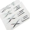 for BMW X1 X3 X5 X6 E83 F25 GT Accessories Styling 3D Chrome Logo Silver Tail Letter Plastic Emblem Badge Sticker Decoration