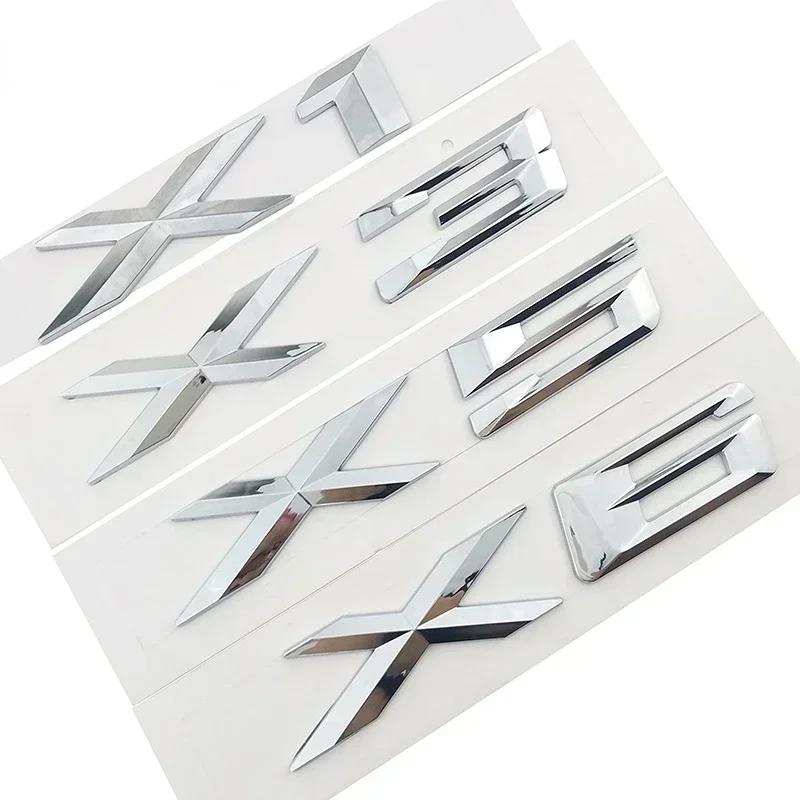 for BMW X1 X3 X5 X6 E83 F25 GT Accessories Styling 3D Chrome Logo Silver Tail Letter Plastic Emblem Badge Sticker Decoration