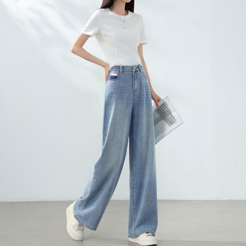 Betu Women's Loose Fit High-Waist Wide-Leg Jeans