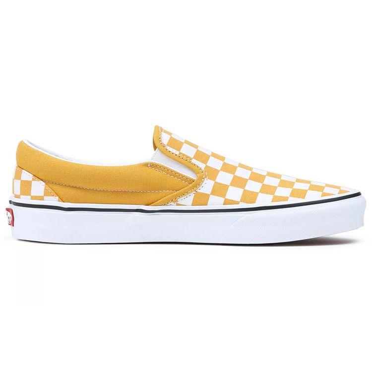 Vans Classic Slip-On Color Theory Checkerboard Yellow White Unisex Sneakers VN0A5JMHF3X