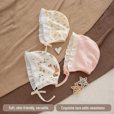 Sombrero de Sol de Encaje para Bebés Otoño Primavera para Niños Pequeños - Algodón Puro, Unisex, Diseño sin Varillas
