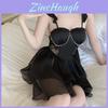 Satin Sleep Dress Short Skirt With Bust Padding For Women