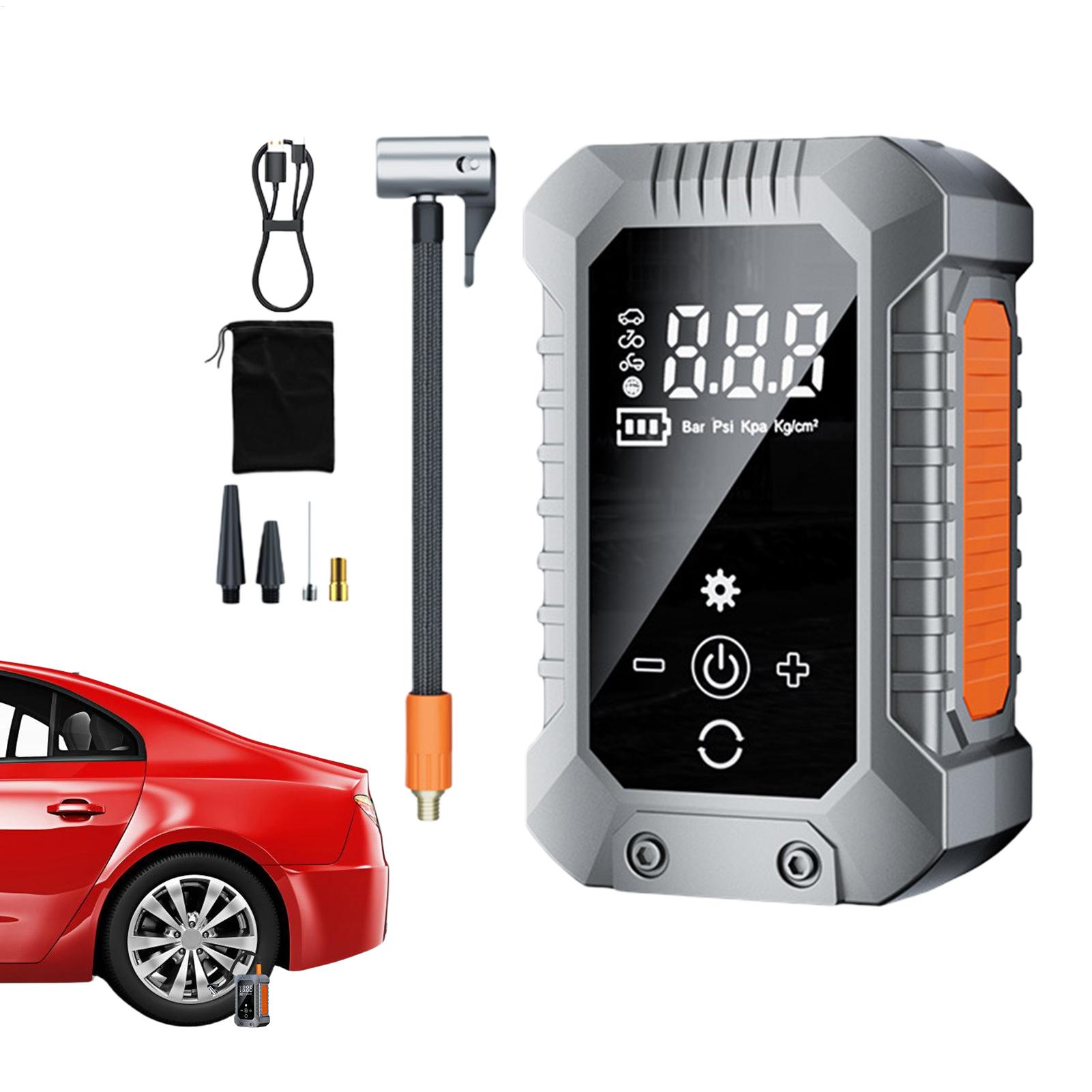 Портативный надувной воздушный насос для автомобильных шин Маленький компрессор Электрический беспроводной насос для шин с цифровым манометром для мячей CN