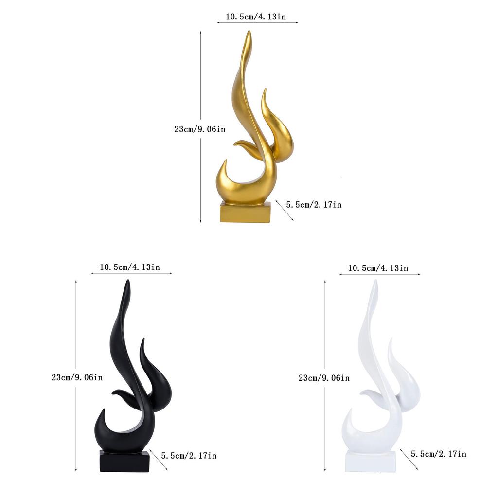 Modern Flame Small Sculpture Resin Home Decor For Living Room And Office Gift