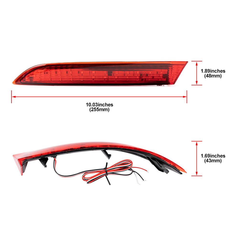 2x For BMW E70 X5 2007-2013 OE-Rear Bumper Led Reflector Light Trim Replacement Tail Brake Stop Lamp 63217158949 63217158950