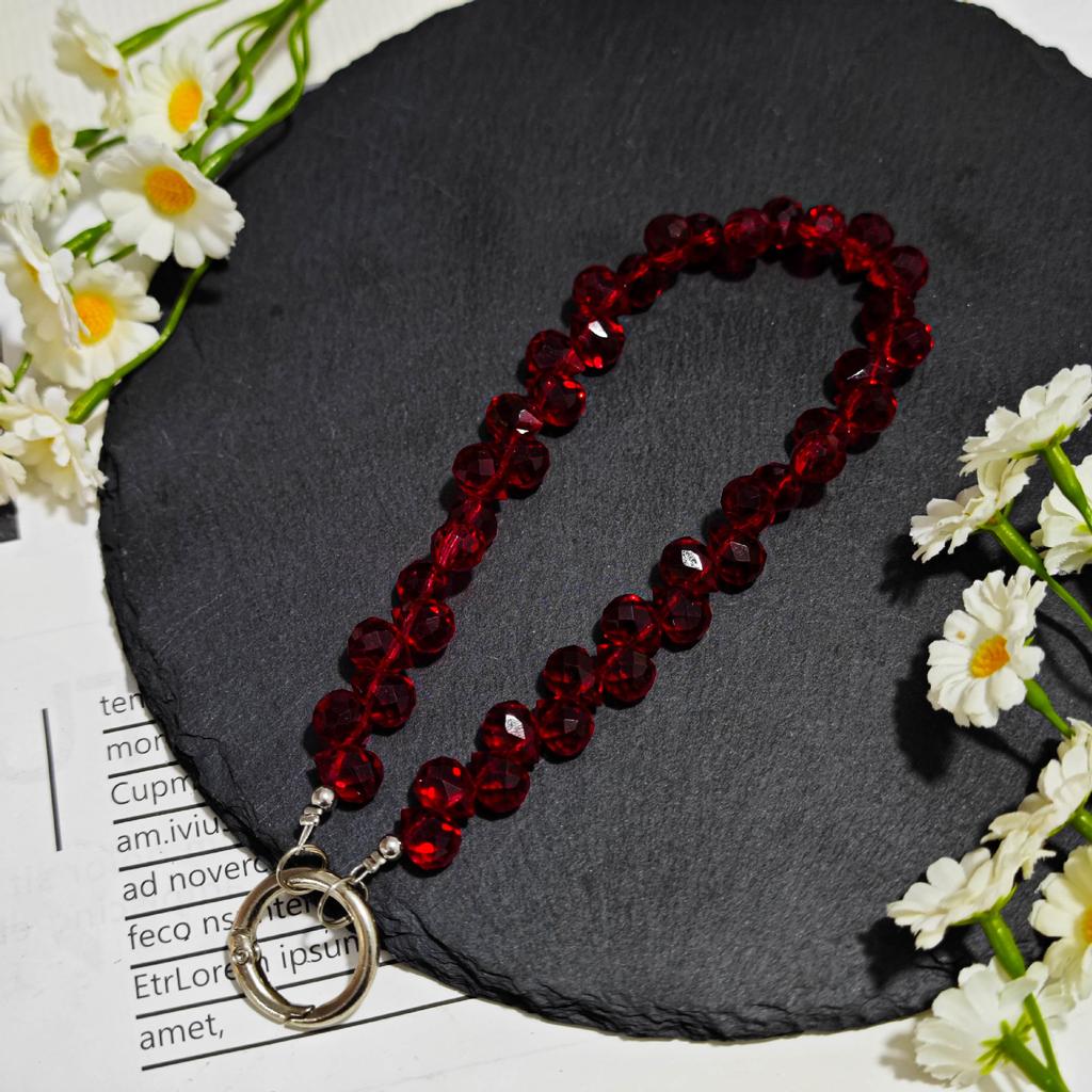Teardrop Crystal Beaded Mobile Phone Lanyard Pendant Case Keychain Pendant Earphone Accessories Chain Light Luxury Jewelry New