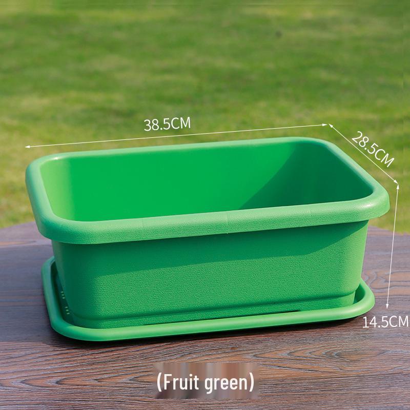 Durable Large Rectangular Plastic Vegetable Growing Pot for Balconies