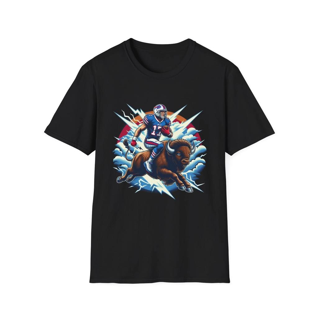 josh allen Riding a buffalo - tshirt