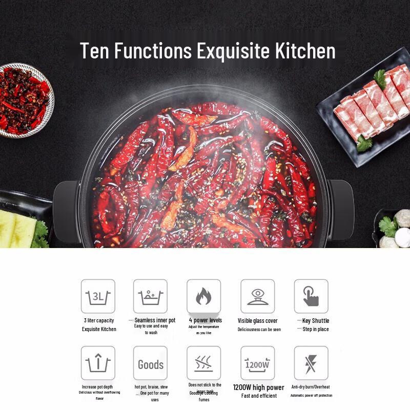 Supor 3L Multi-functional Electric Hot Pot CN Plug (adapter Included)