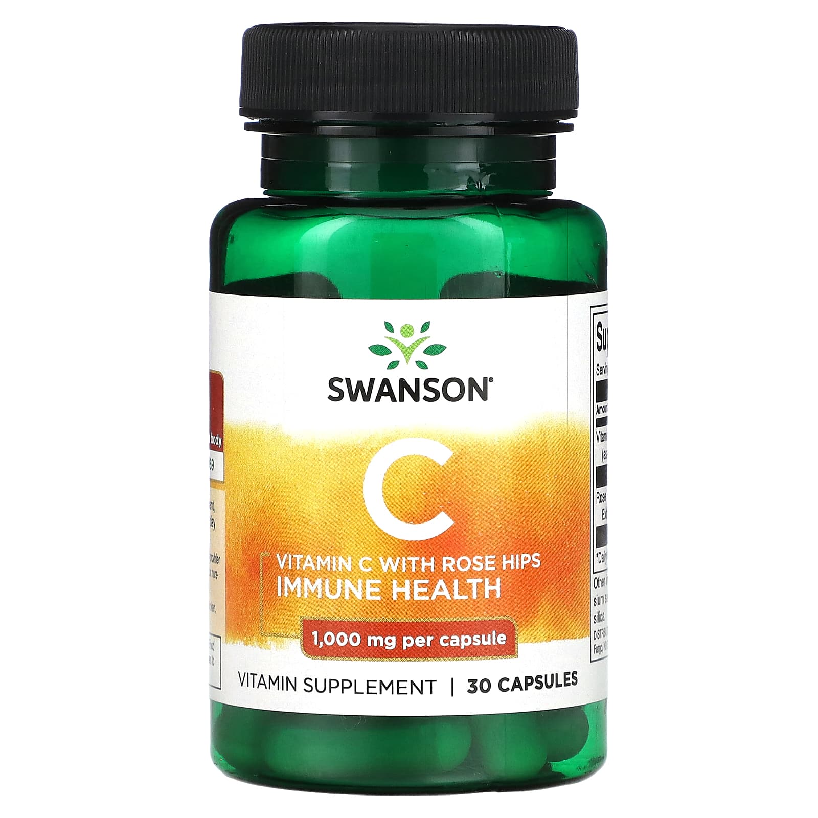 

Vitamin C, Rosehip, 30 Capsules