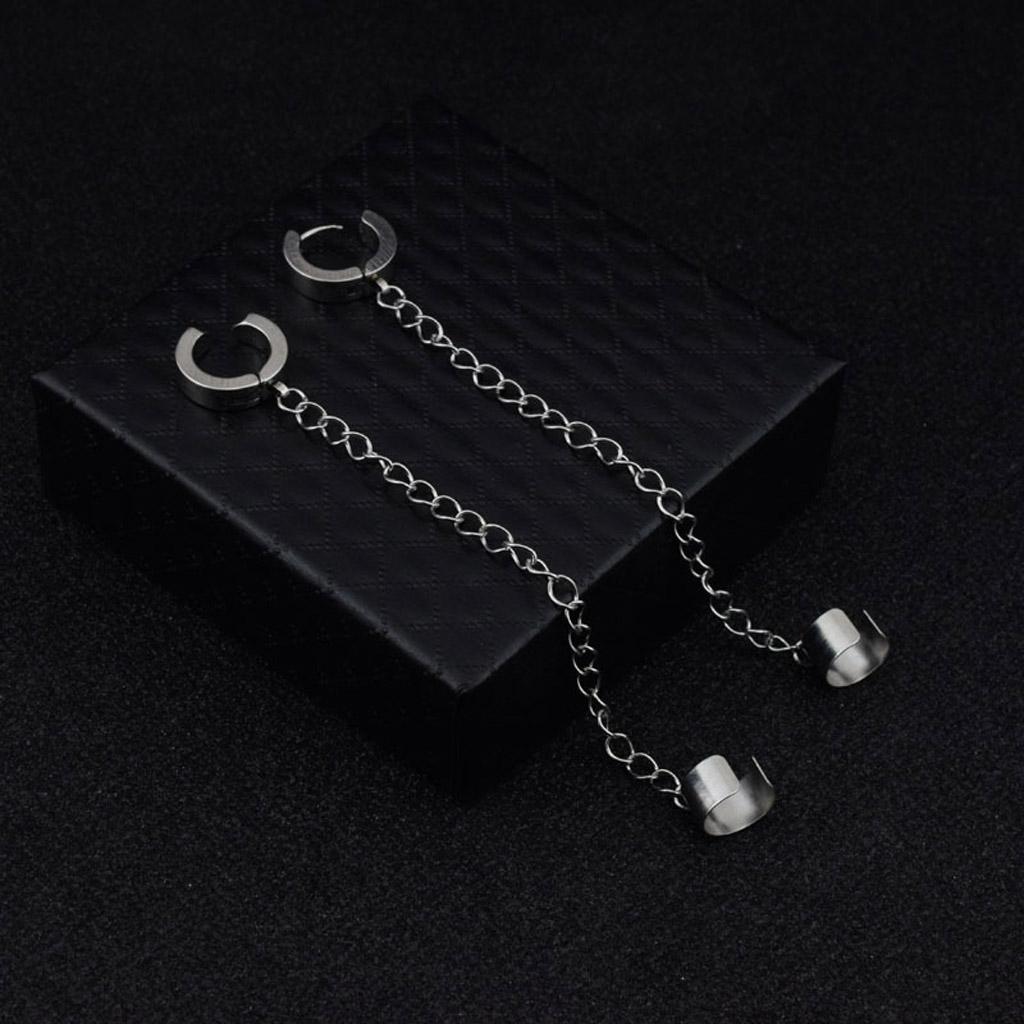 Fashion Dangle Earring Korean Boy Album Chain Earrings All-match Surprise Gift