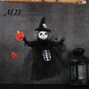Halloween Holiday Decoration Witch Doll Decoration, Spooky Ghost Pumpkin Hanging Festive Ornament with Gauze Skirt for Indoor Outdoor Party Decor