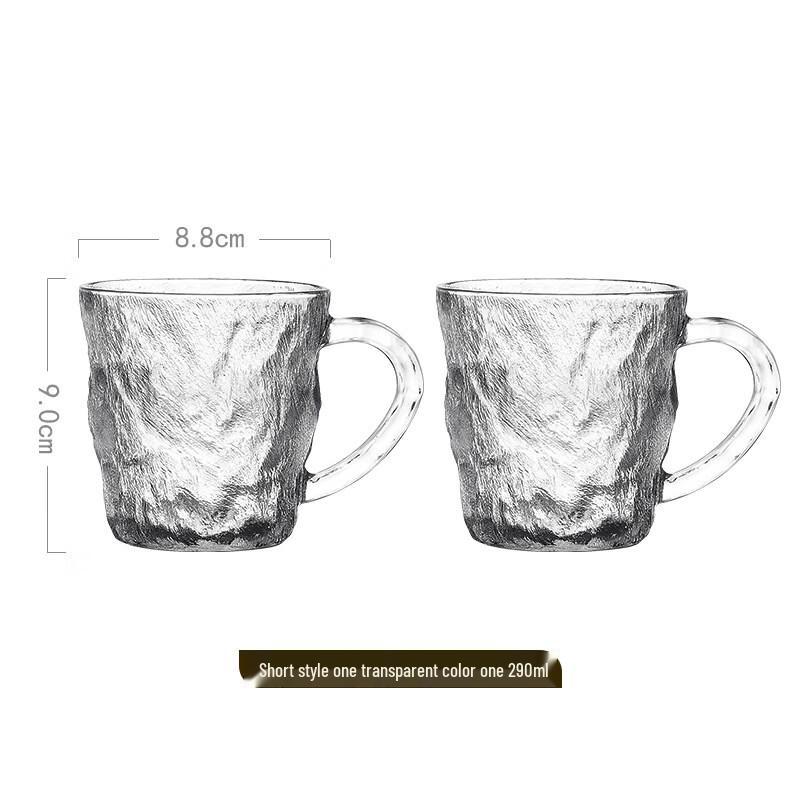 ZISIZ Handmade Glacier Pattern Glass Mug
