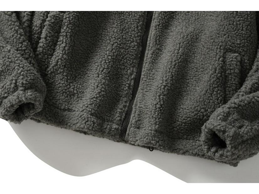 2025 Autumn/Winter Unisex Fleece Cotton Jacket - Loose BF Style, Stand Collar, Thickened Coat for Couples.
