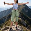 Women's Outdoor Hiking Pants Lightweight Quick Dry Capri Cargo Trousers Elastic Waist Adjustable Drawstring Outdoor Sports Pants